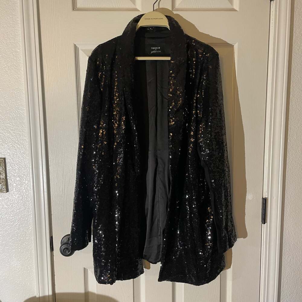 Torrid BLAZER Black Sequin. Plus size 3XL